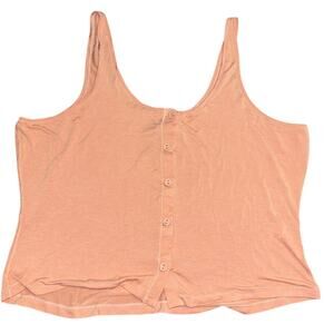 Skims women’s orange button sleep lounge cropped tank top (size 2XL)